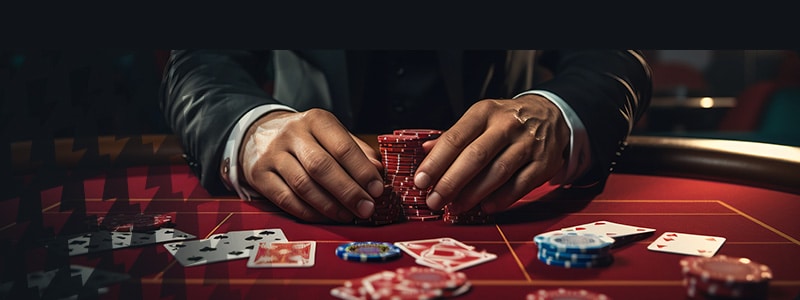 a player placing live baccarat bets