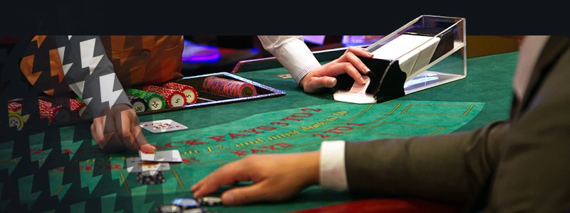 a player placing live blackjack bets